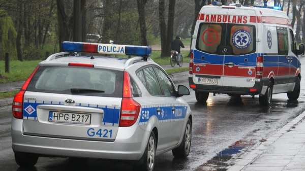 Potrącenie na rondzie AK w Nadarzynie